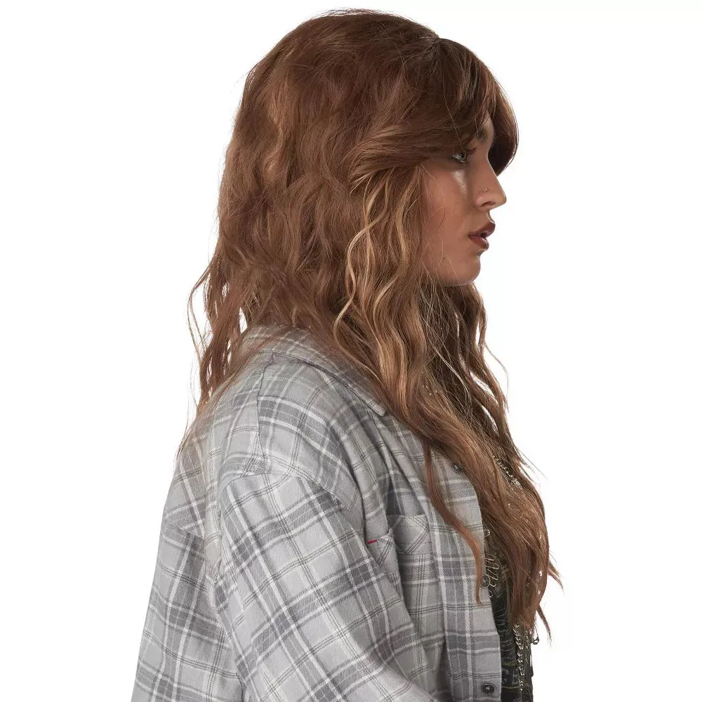 90'S Grunge Rocker Adult Wig (Brunette)
