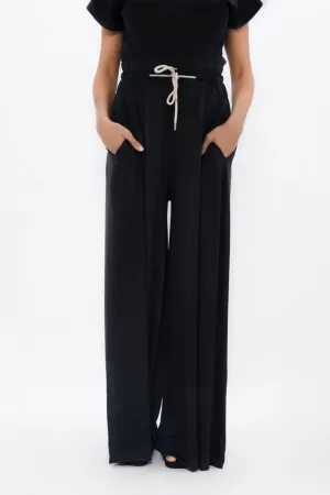 Ankara ESB Palazzo Jogger in Black Sand