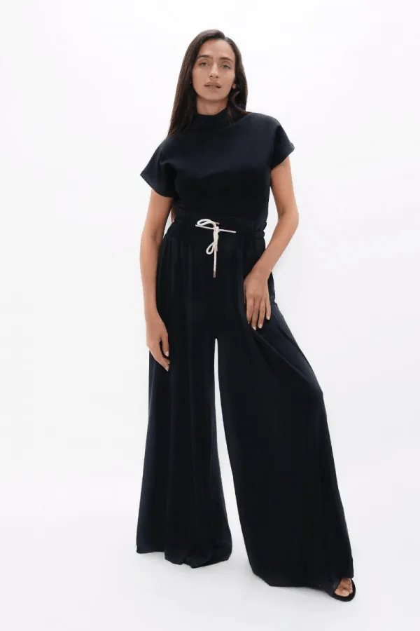 Ankara ESB Palazzo Jogger in Black Sand