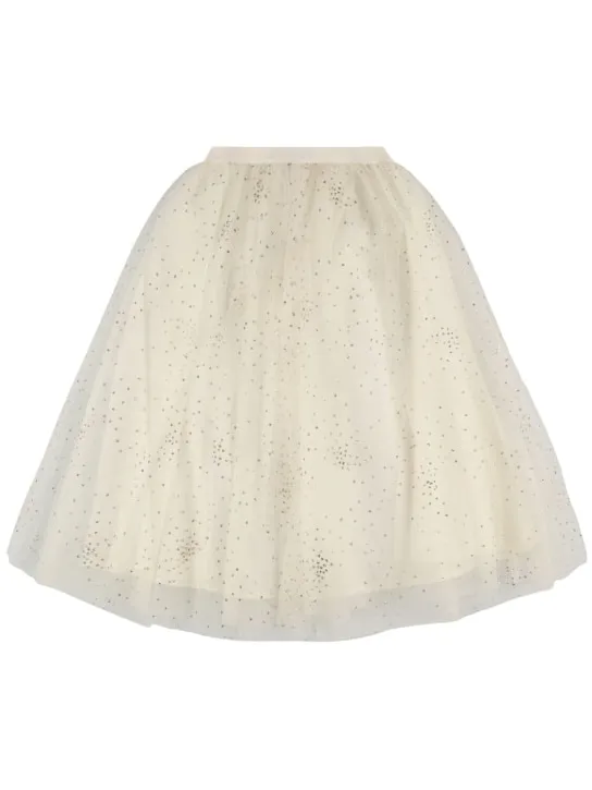 Bonpoint   Glittered stretch tulle &amp; satin skirt 