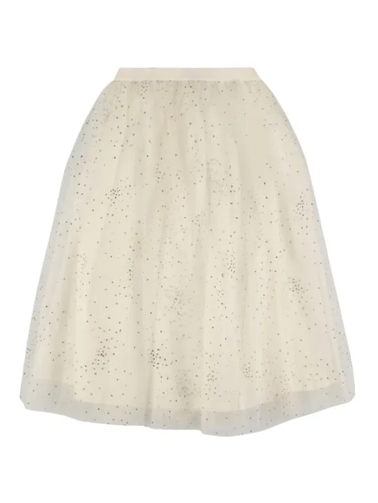 Bonpoint   Glittered stretch tulle &amp; satin skirt 