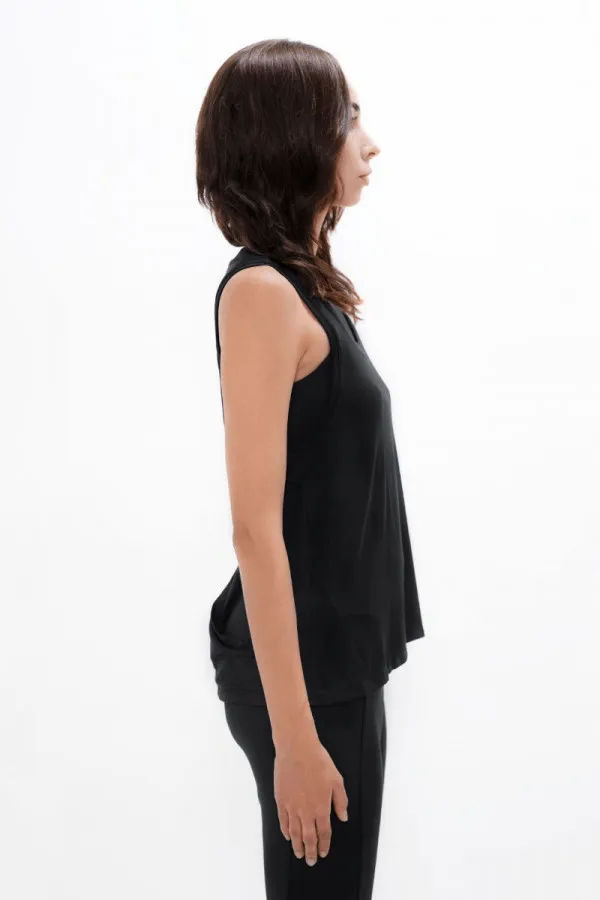 Brussels BRU Sports Tank Top in Black Sand
