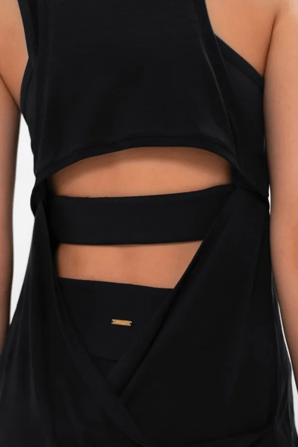 Brussels BRU Sports Tank Top in Black Sand