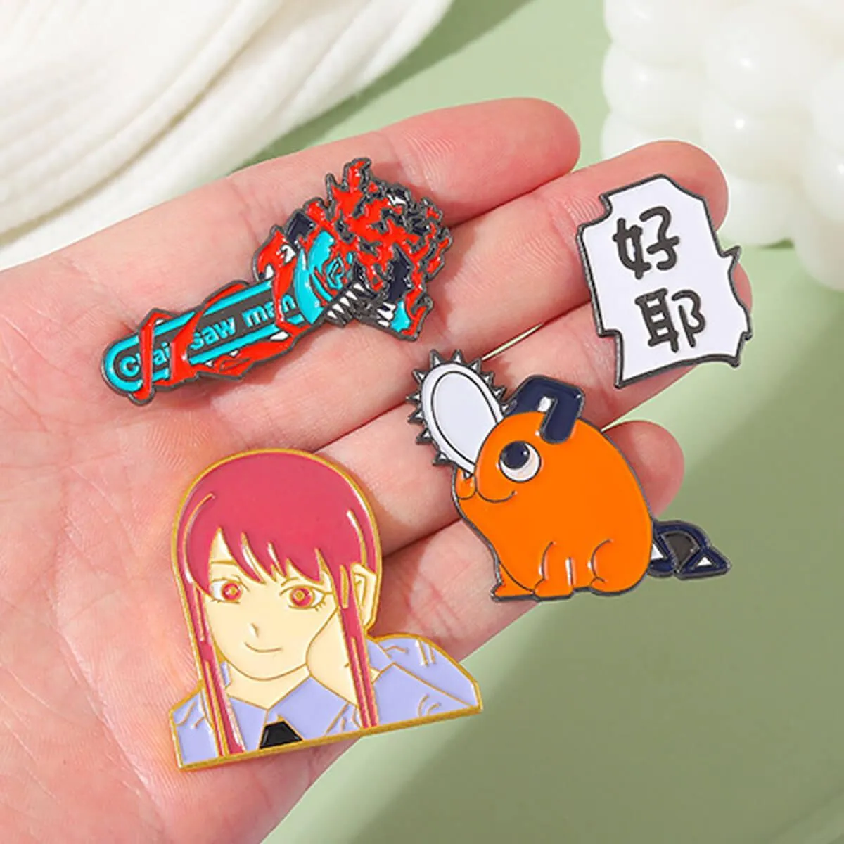 Chainsaw Man Enamel Pins Anime Aesthetic