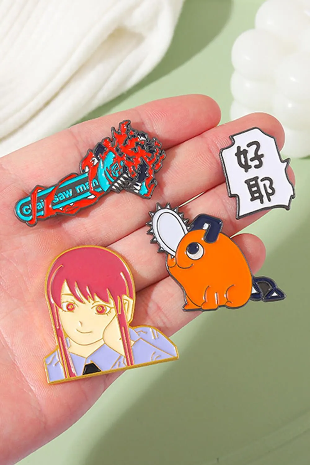 Chainsaw Man Enamel Pins Anime Aesthetic