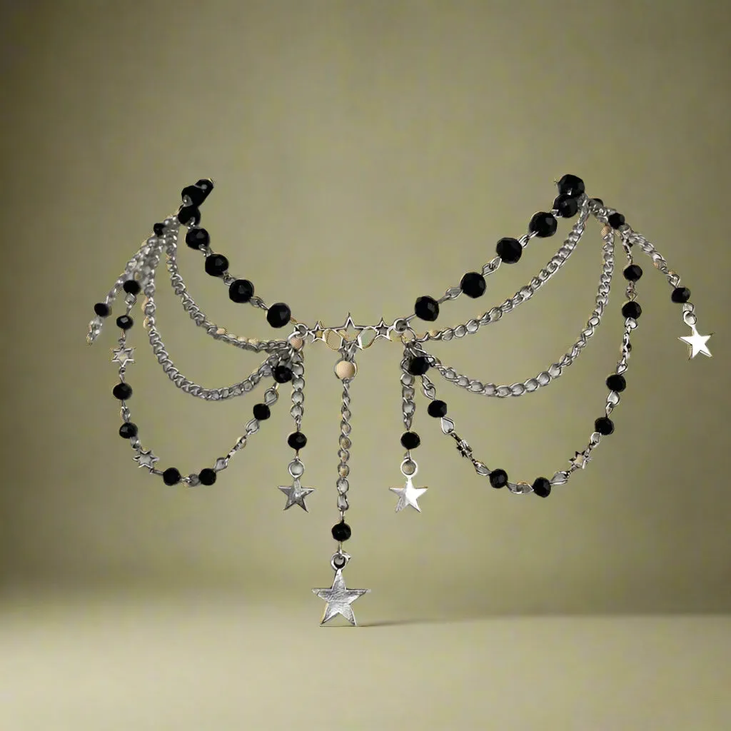 Dark Star Cascade Chain Necklace
