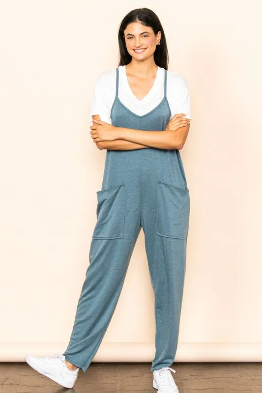 Denim French Terry Jogger Fit Overall Jumper