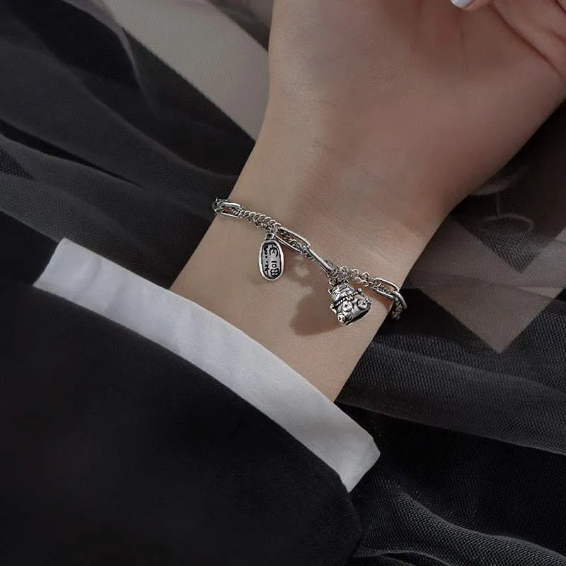 e-girl Armband Anhänger Katze Glücksbringer