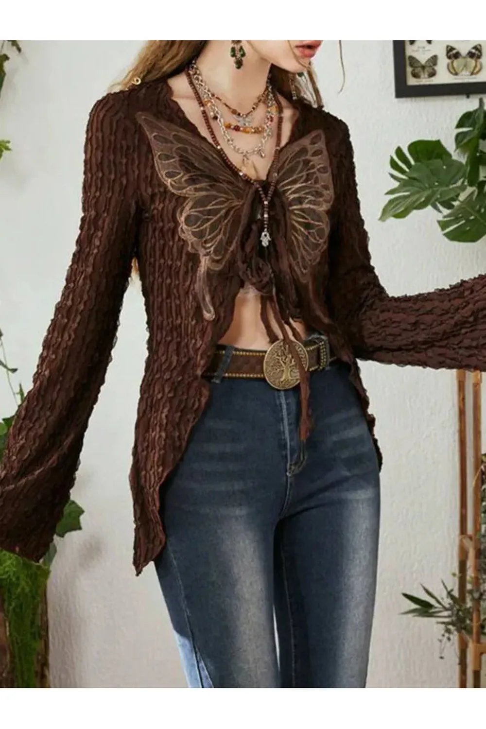Fairy Grunge Butterfly Fall Cardigan