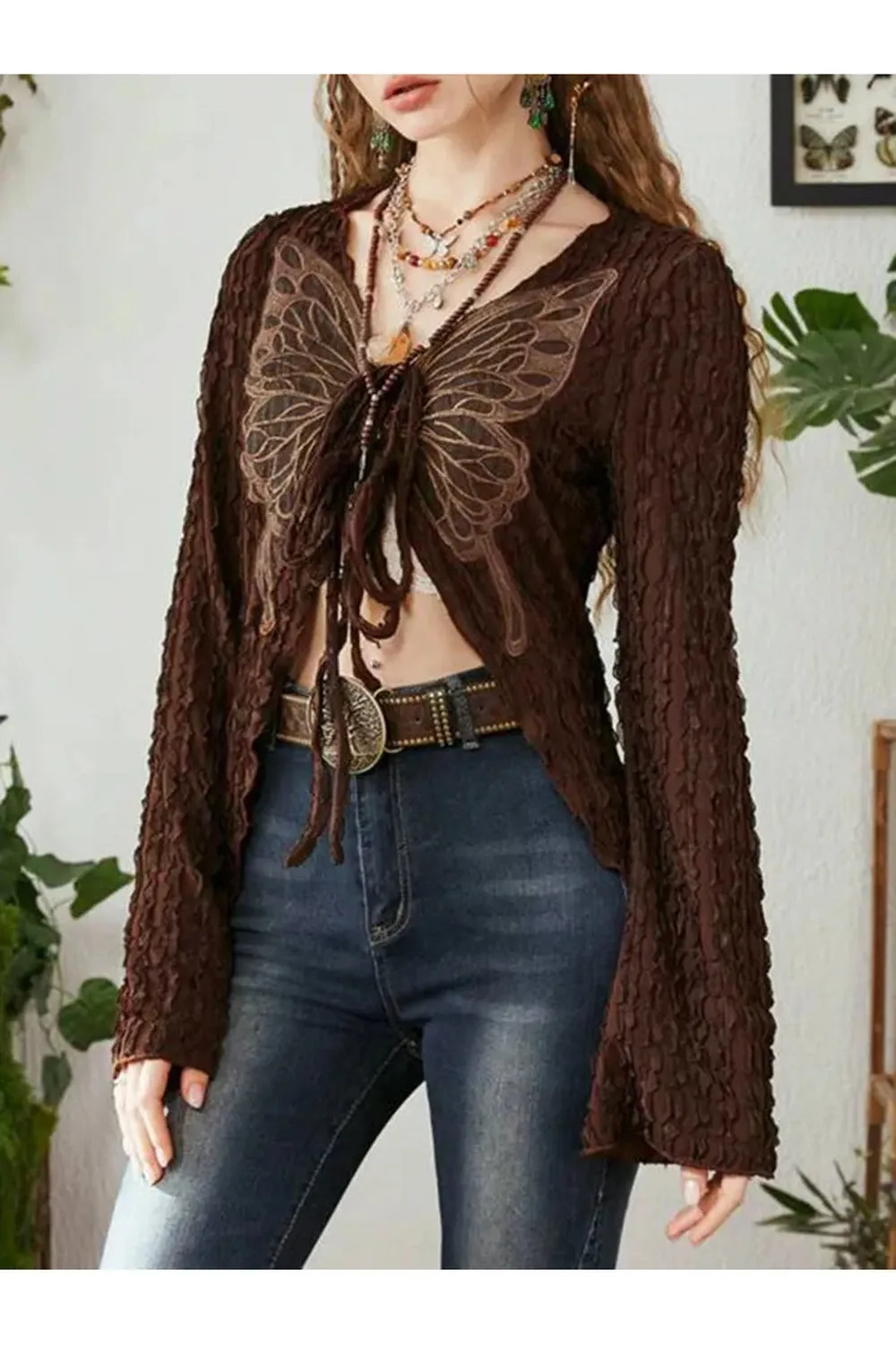 Fairy Grunge Butterfly Fall Cardigan