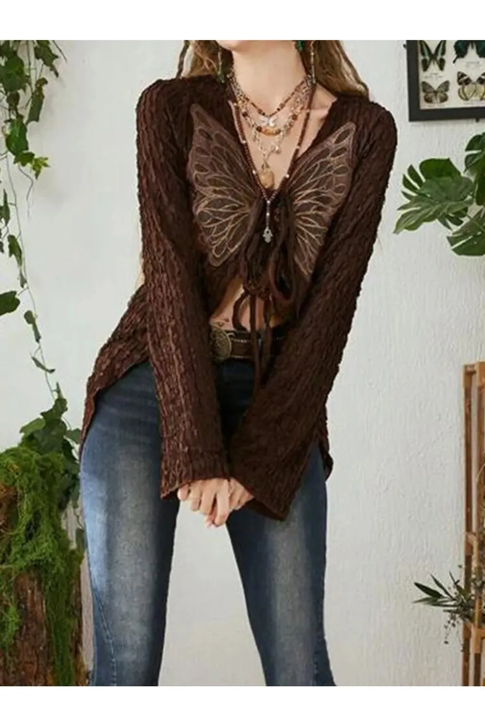 Fairy Grunge Butterfly Fall Cardigan