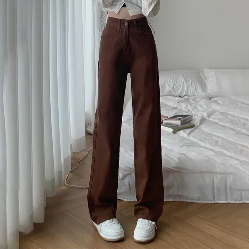 Fairy Grunge Oversize Braunes Hosen