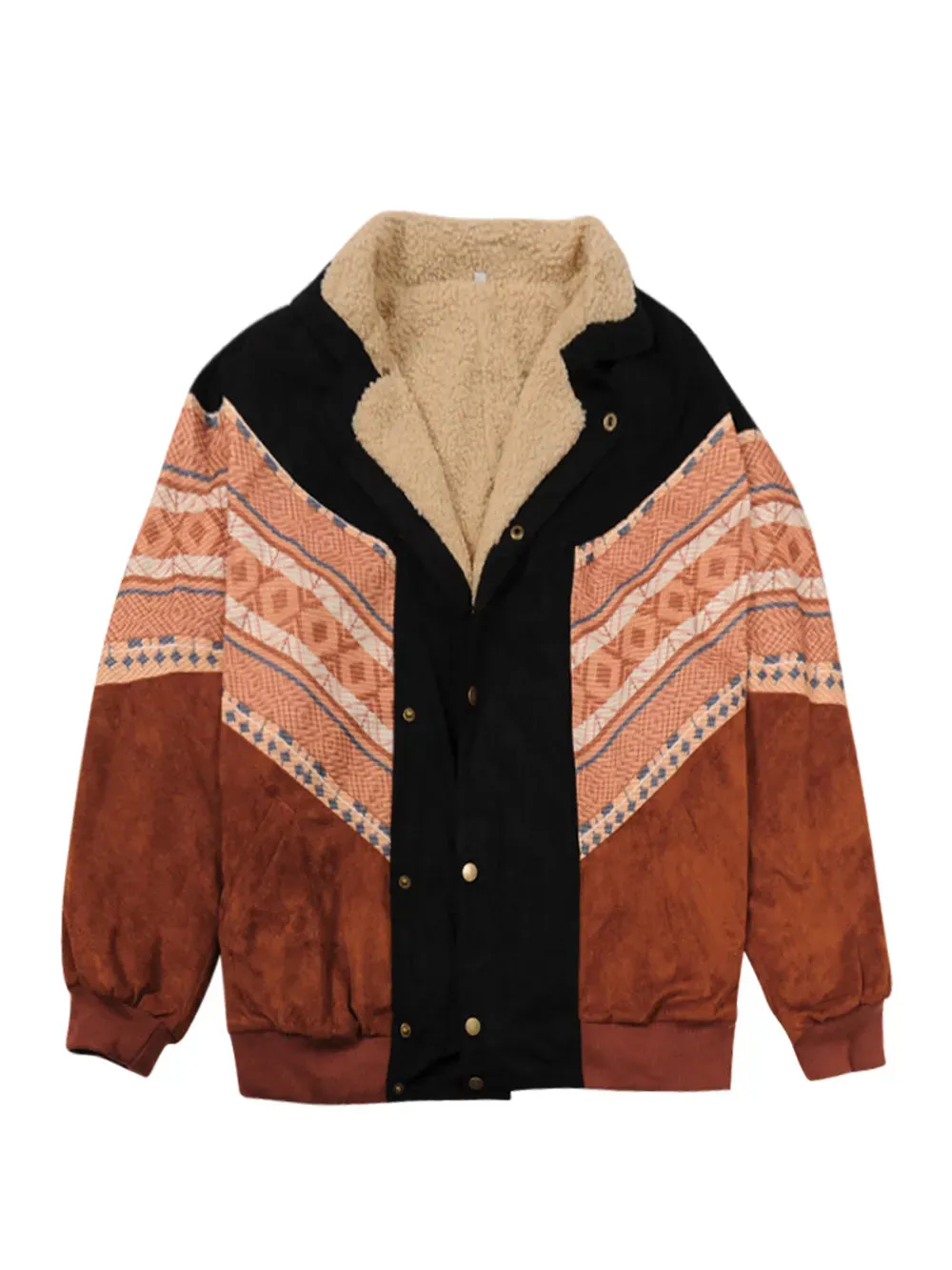 Fairy grunge Vintage Boho Jacke mit Musterärmeln