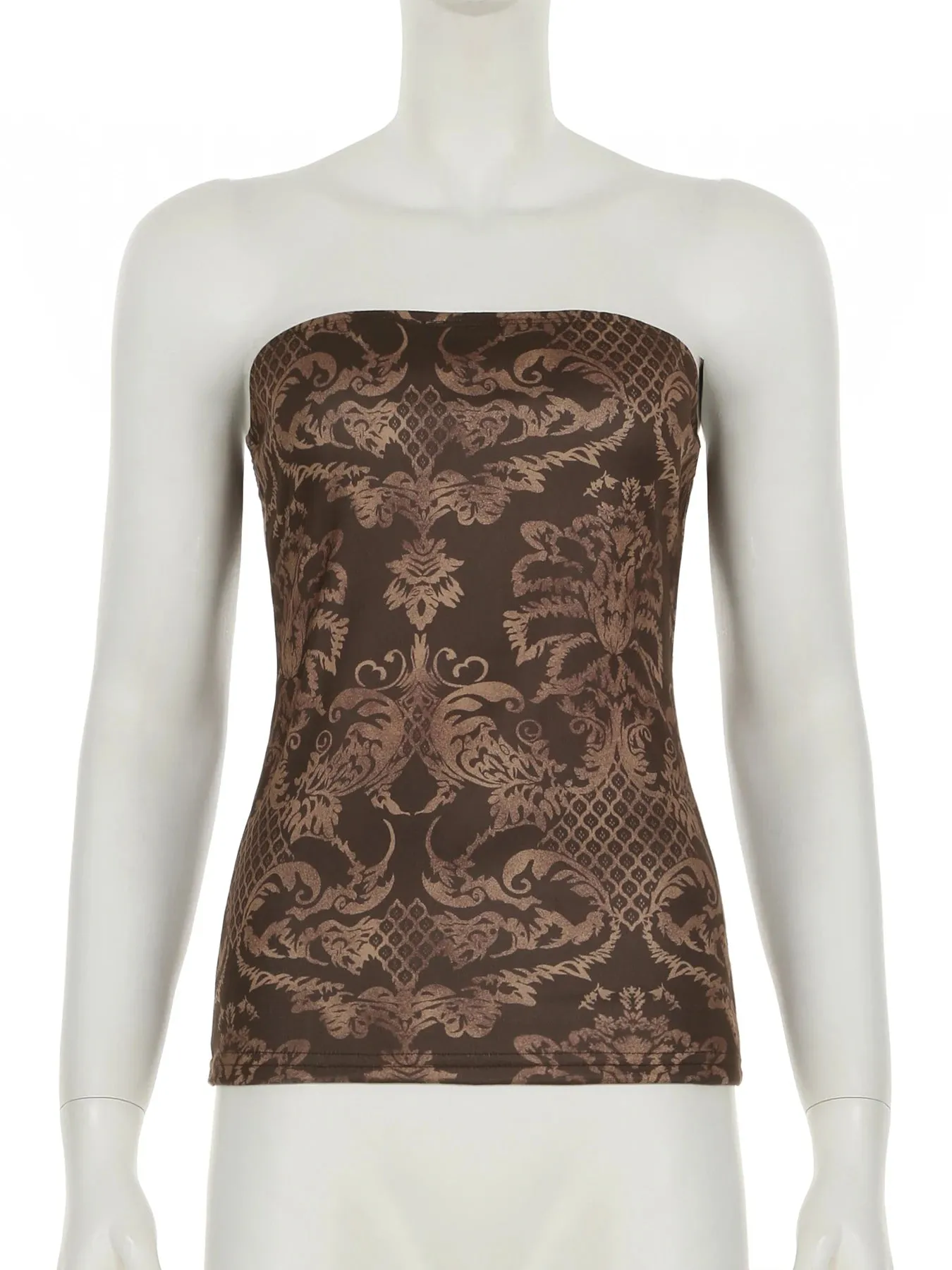 Fairy Grunge Vintage Ripp-Top mit sexy herzförmigem Ausschnitt