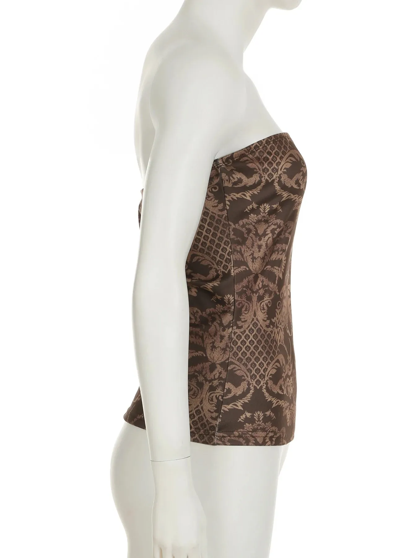 Fairy Grunge Vintage Ripp-Top mit sexy herzförmigem Ausschnitt