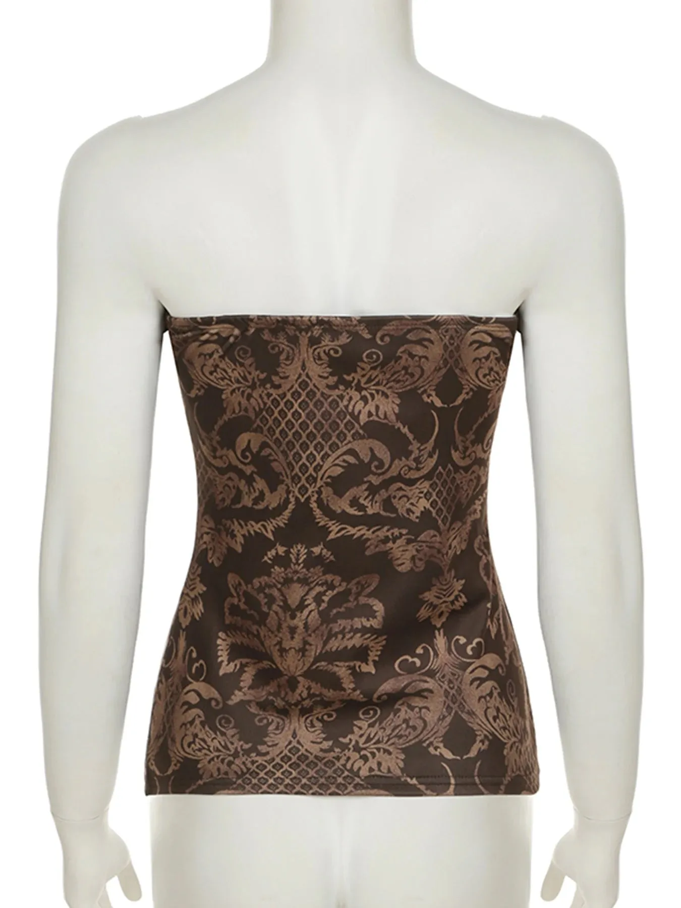 Fairy Grunge Vintage Ripp-Top mit sexy herzförmigem Ausschnitt