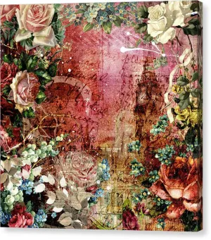 Flower Power - Antique Flower Garden - Canvas Print