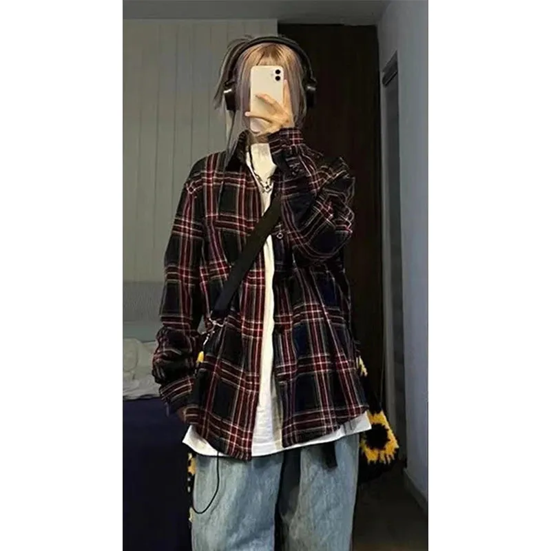 Gemusterte Karottenhemdjacke für Damen