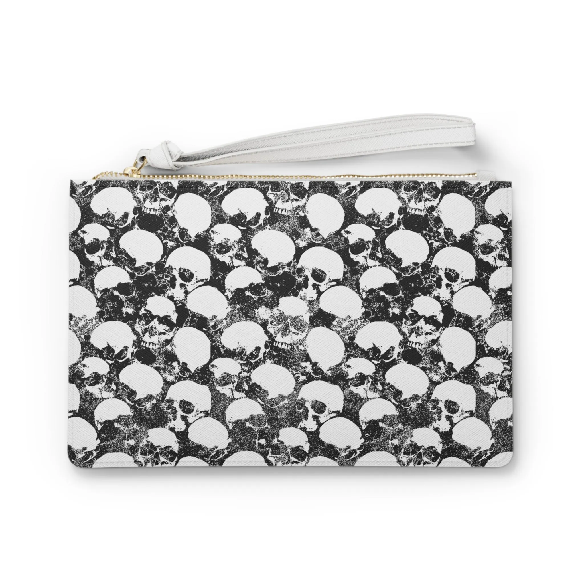 Grunge Skull Clutch Bag