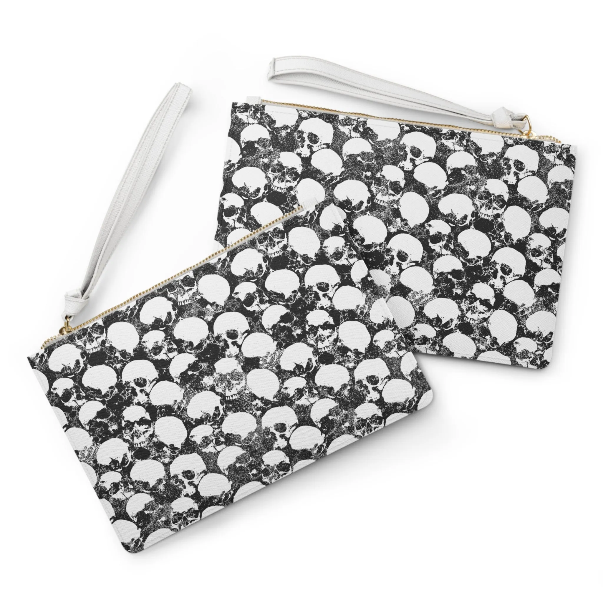 Grunge Skull Clutch Bag