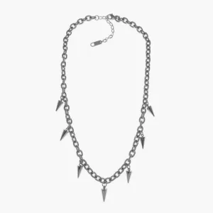 Hanging Spikes Grunge Chain Necklace
