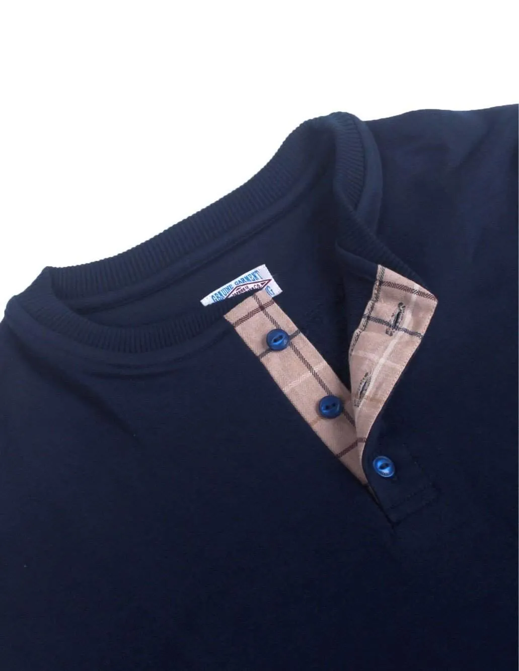 Jackhammer Chief Henley Shirt Navy
