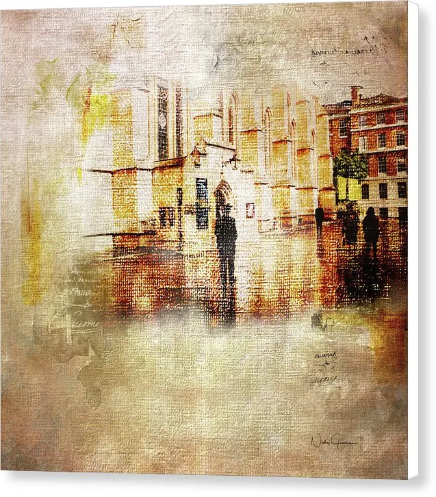 Just Light Middle Temple - Canvas Print