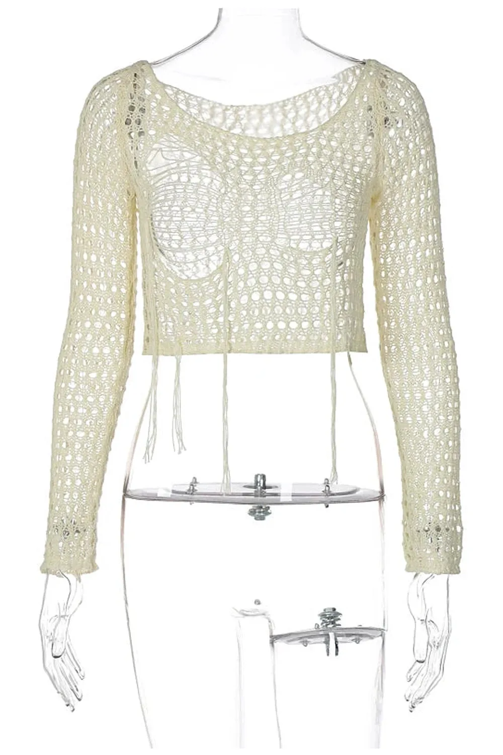Knit Rib Slash Collar Top
