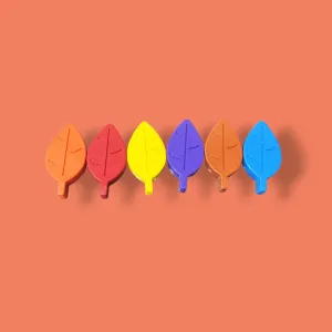 Leaves shape Pack of 6 Crayon Set
