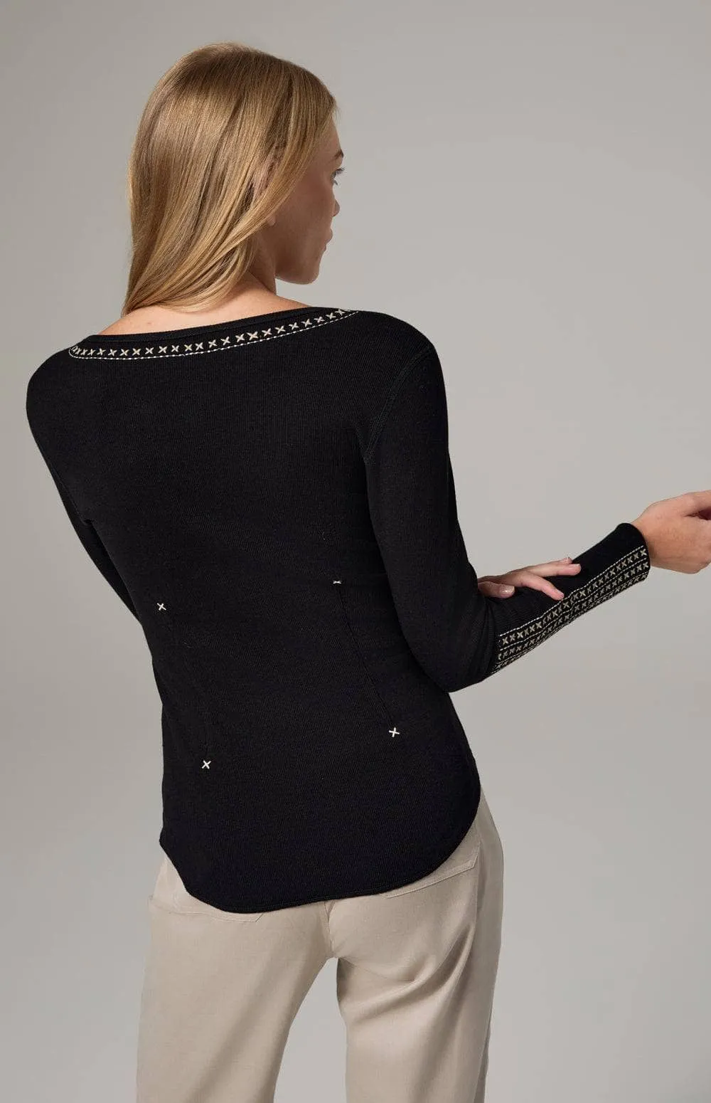 Lyla Henley Shirt | Black