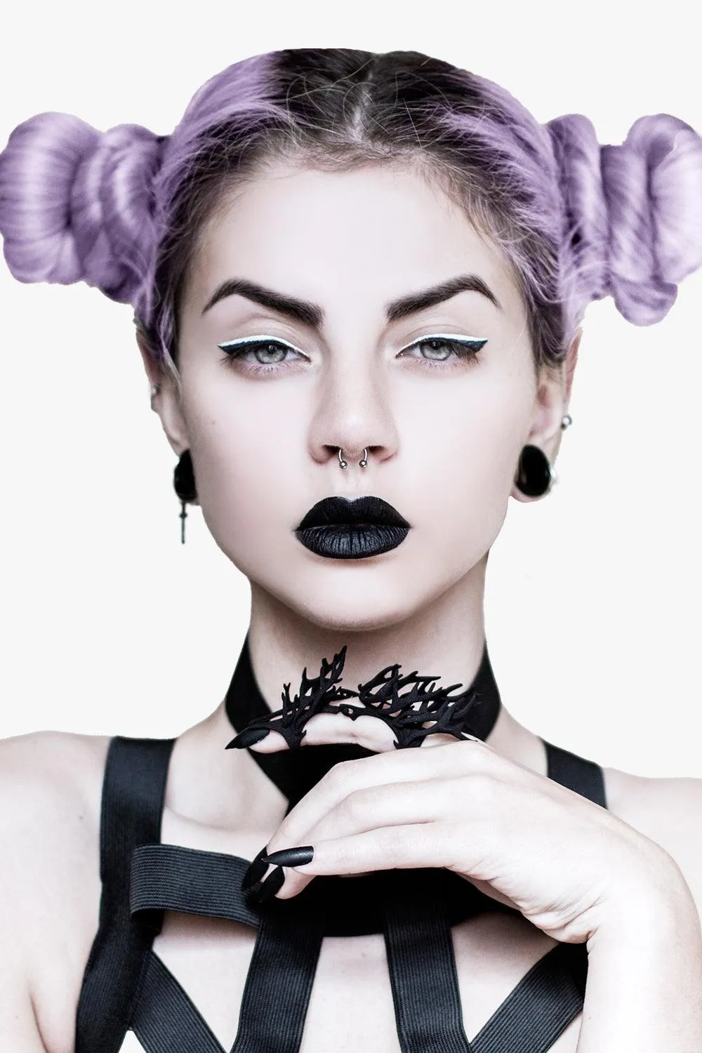 Matte Black Goth Lipstick Vampire Aesthetic