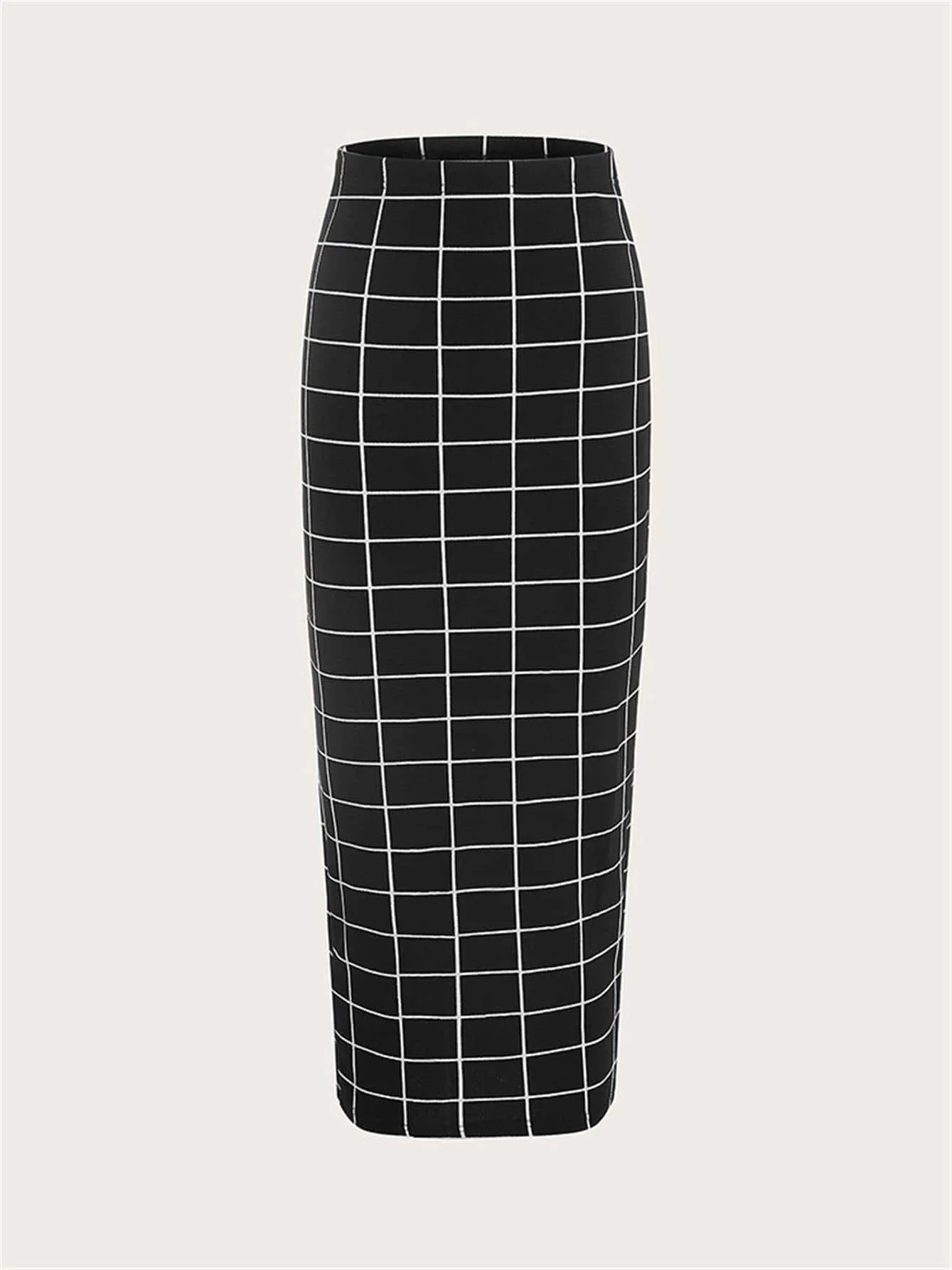 Mulvari Grid Pencil Skirt