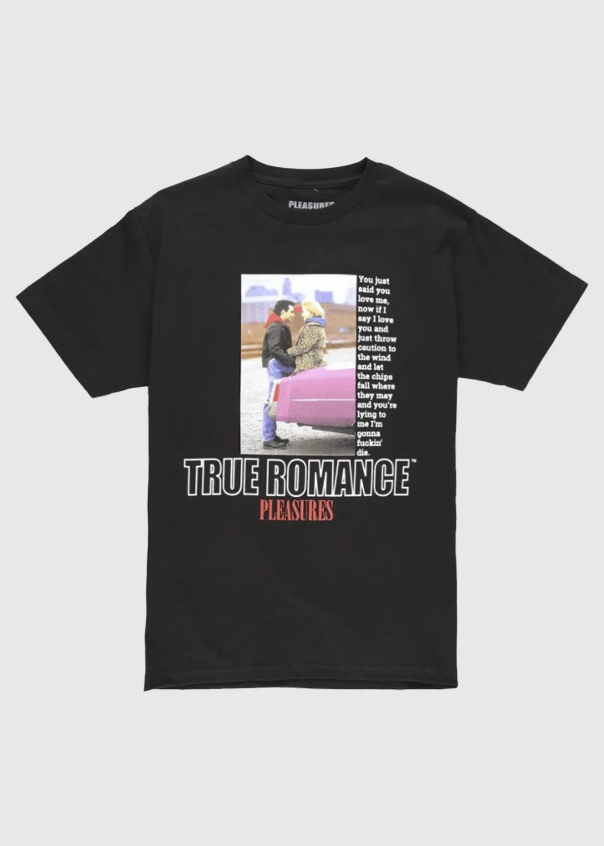 PLEASURES: TRUE LOVE SS TEE [BLACK]