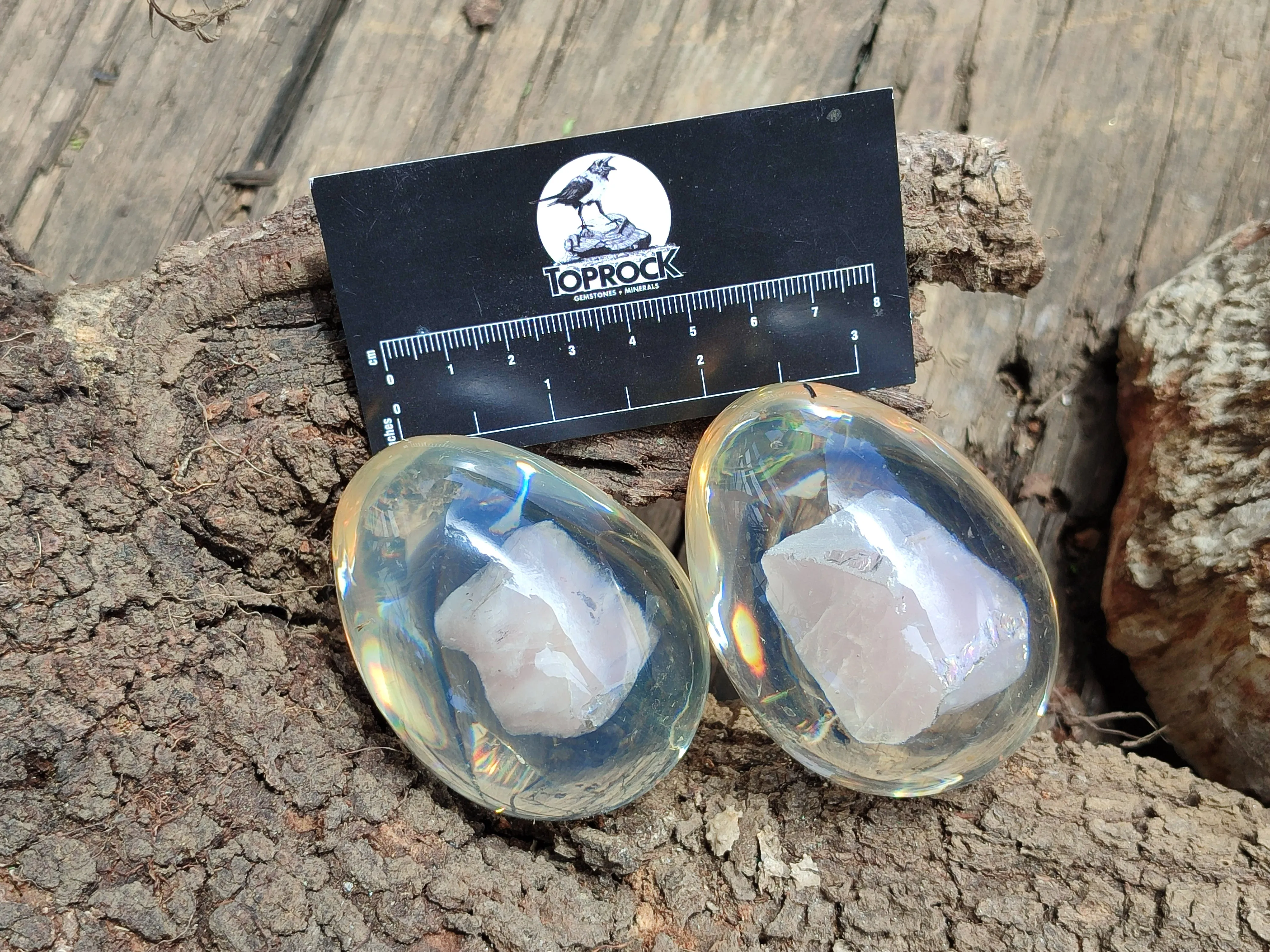 Polished Rose Quartz In Resin Egg - Sold Per Item - From Northern Cape, South Africa