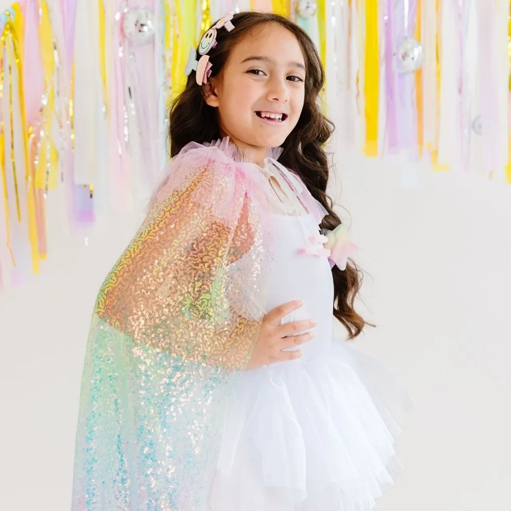 Rainbow Sequin Cape