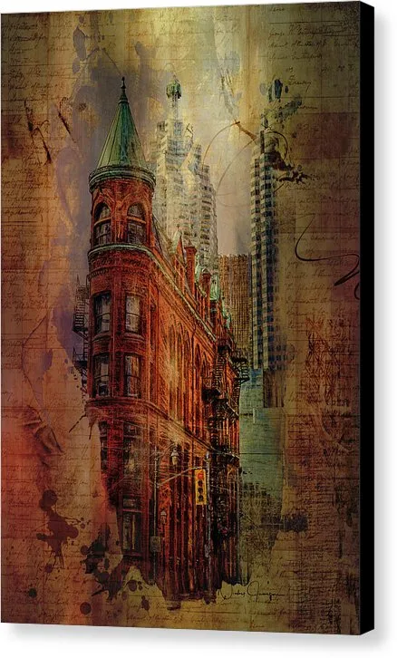 Toronto Flatiron Lights - Canvas Print