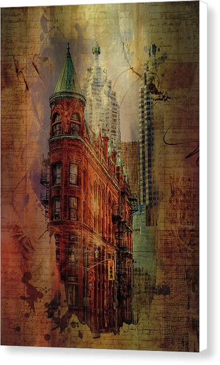 Toronto Flatiron Lights - Canvas Print