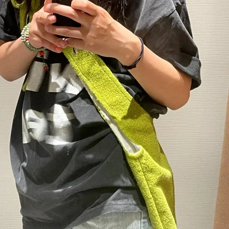 UAKISS  -  High-capacity Fashion Casual Grunge Crossbody Bag Vintage Simple Y2k Aesthetic Handbags Korean Women All Match Ins Shoulder Bags