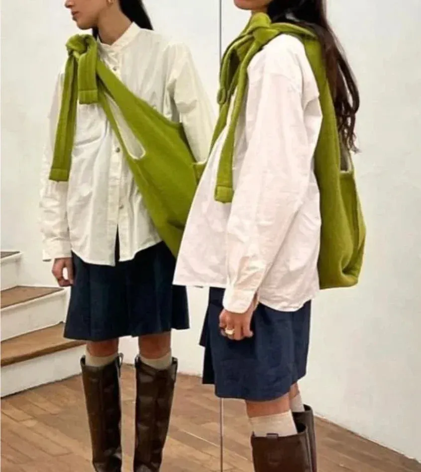 UAKISS  -  High-capacity Fashion Casual Grunge Crossbody Bag Vintage Simple Y2k Aesthetic Handbags Korean Women All Match Ins Shoulder Bags