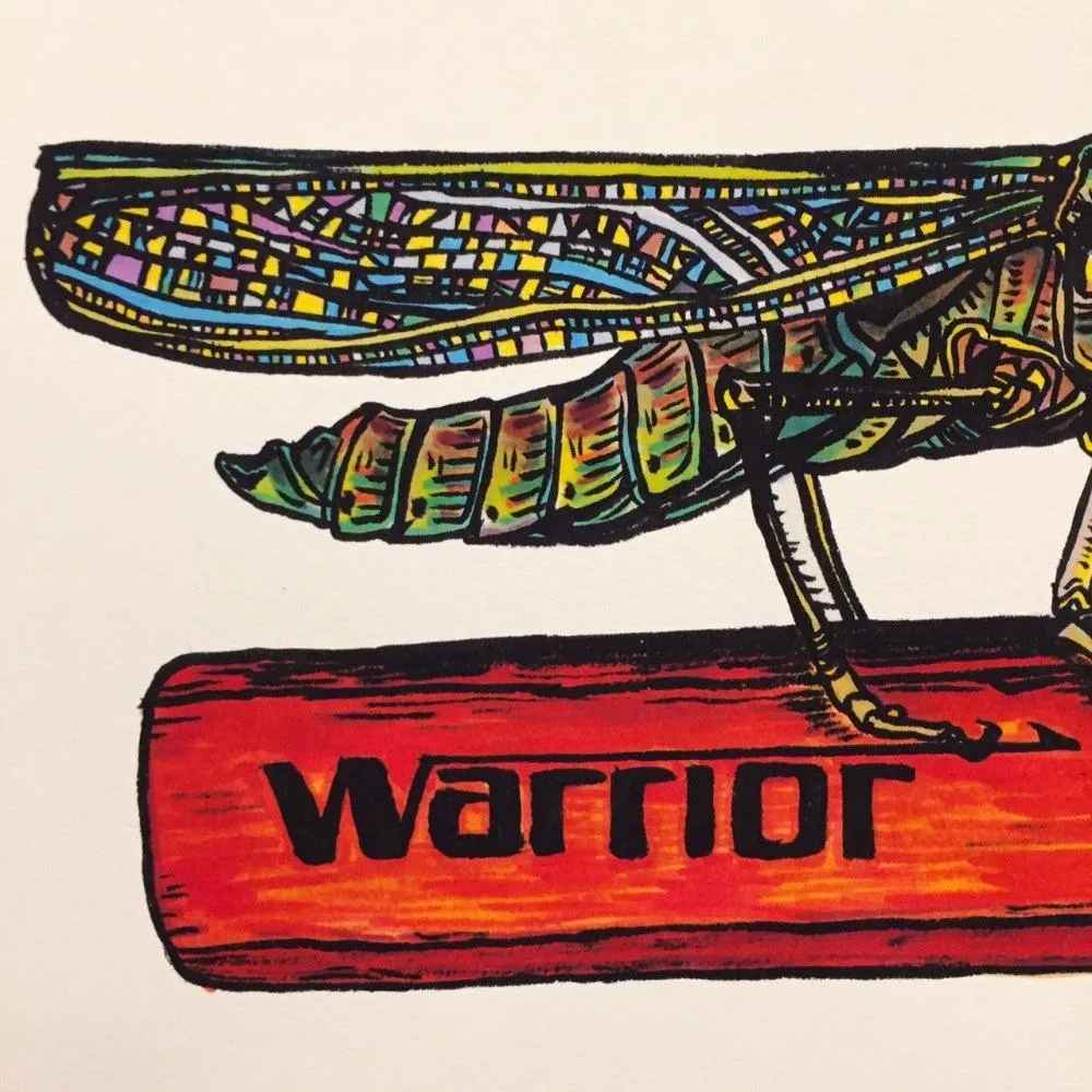 Warrior Grasshopper Art Print