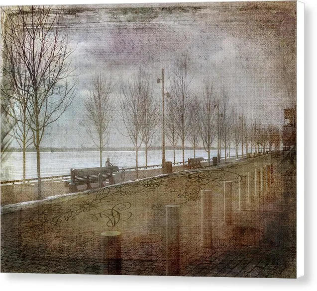 Winters Edge, Toronto Sugar Beach - Canvas Print
