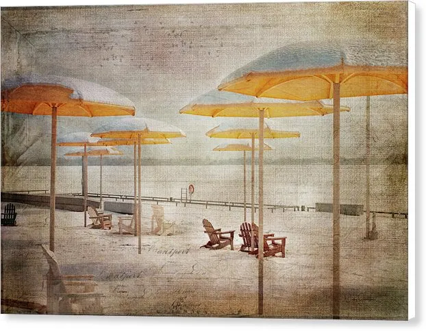 Yellow Parasols In Light - Canvas Print