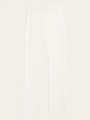 ZOEY flared mid-rise racking stitch pants GOTS/Vegan - Egret